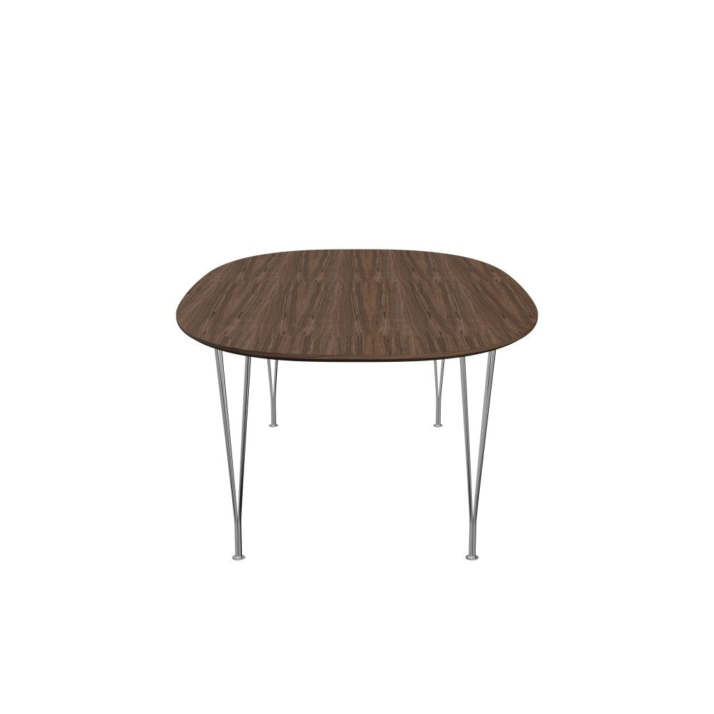 [product_category]-Fritz Hansen Superellipse Dining Table Chrome/Walnut Veneer With Walnut Table Edge, 240x120 Cm-Fritz Hansen-B614-WAL001-WAL001-CST-FRI-3