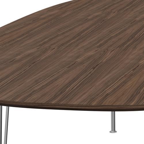 [product_category]-Fritz Hansen Superellipse Dining Table Chrome/Walnut Veneer With Walnut Table Edge, 300x130 Cm-Fritz Hansen-B617-WAL001-WAL001-CST-FRI-4