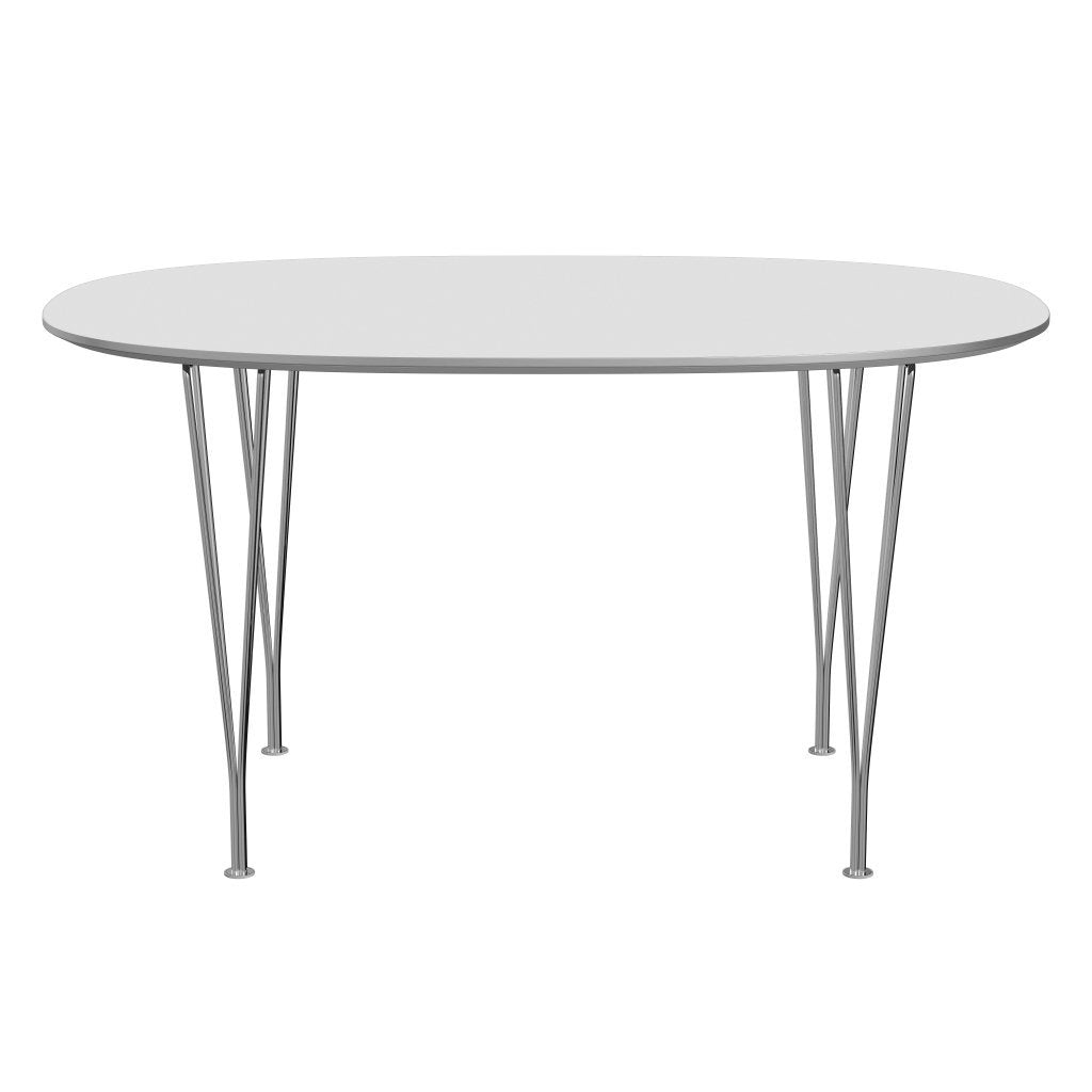 [product_category]-Fritz Hansen Superellipse Dining Table Chrome/White Fenix Laminates, 135x90 Cm-Fritz Hansen-B611-FXWHL-SPAL-CST-FRI-1
