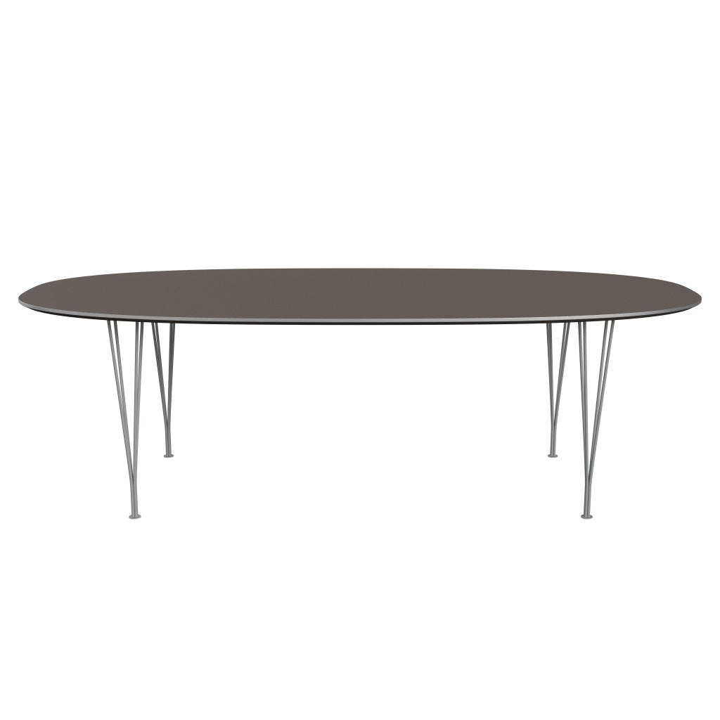 [product_category]-Fritz Hansen Superellipse Dining Table Grey Powder Coated/Grey Fenix Laminates, 240x120 Cm-Fritz Hansen-B614-FXGRL-SPAL-GRBA-FRI-1