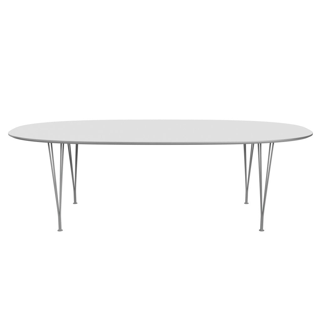 [product_category]-Fritz Hansen Superellipse Dining Table Grey Powder Coated/White Fenix Laminates, 240x120 Cm-Fritz Hansen-B614-FXWHL-SPAL-GRBA-FRI-1