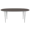 Fritz Hansen Superellipse Jídelní stůl devět šedý/šedý fenix lamináty, 180x120 cm