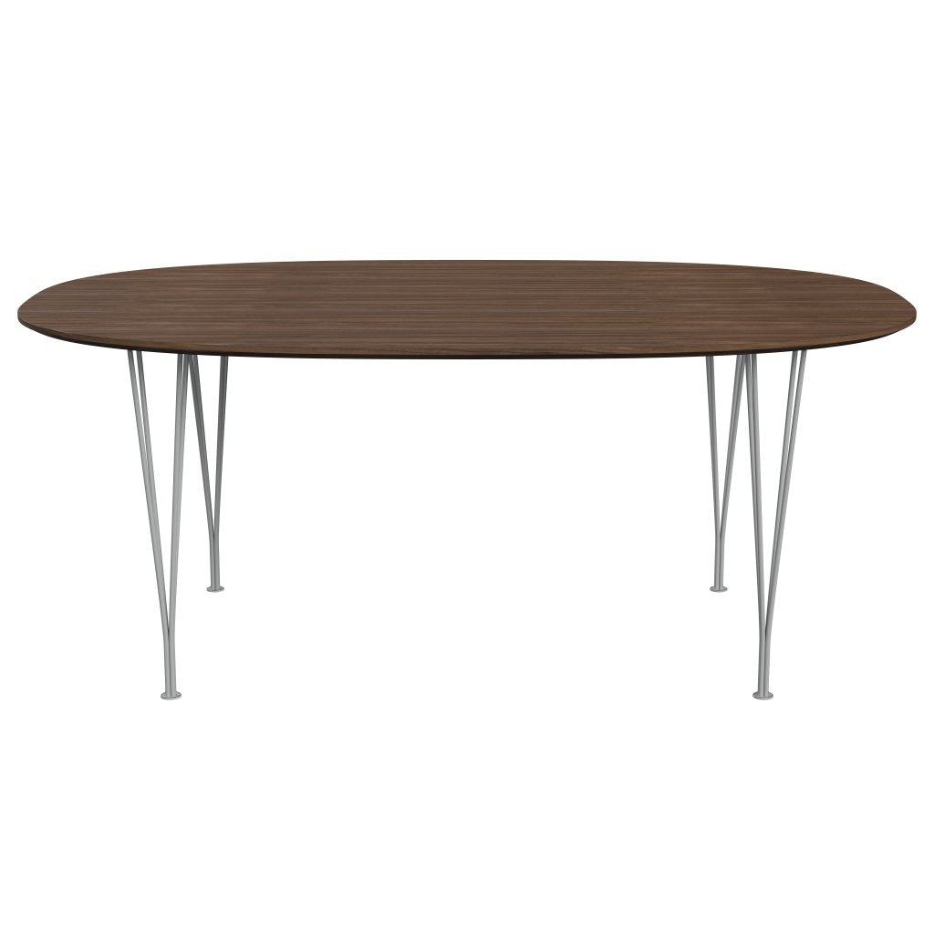 [product_category]-Fritz Hansen Superellipse Dining Table Nine Grey/Walnut Veneer With Walnut Table Edge, 180x120 Cm-Fritz Hansen-B613-WAL001-WAL001-DRNIGR-FRI-1