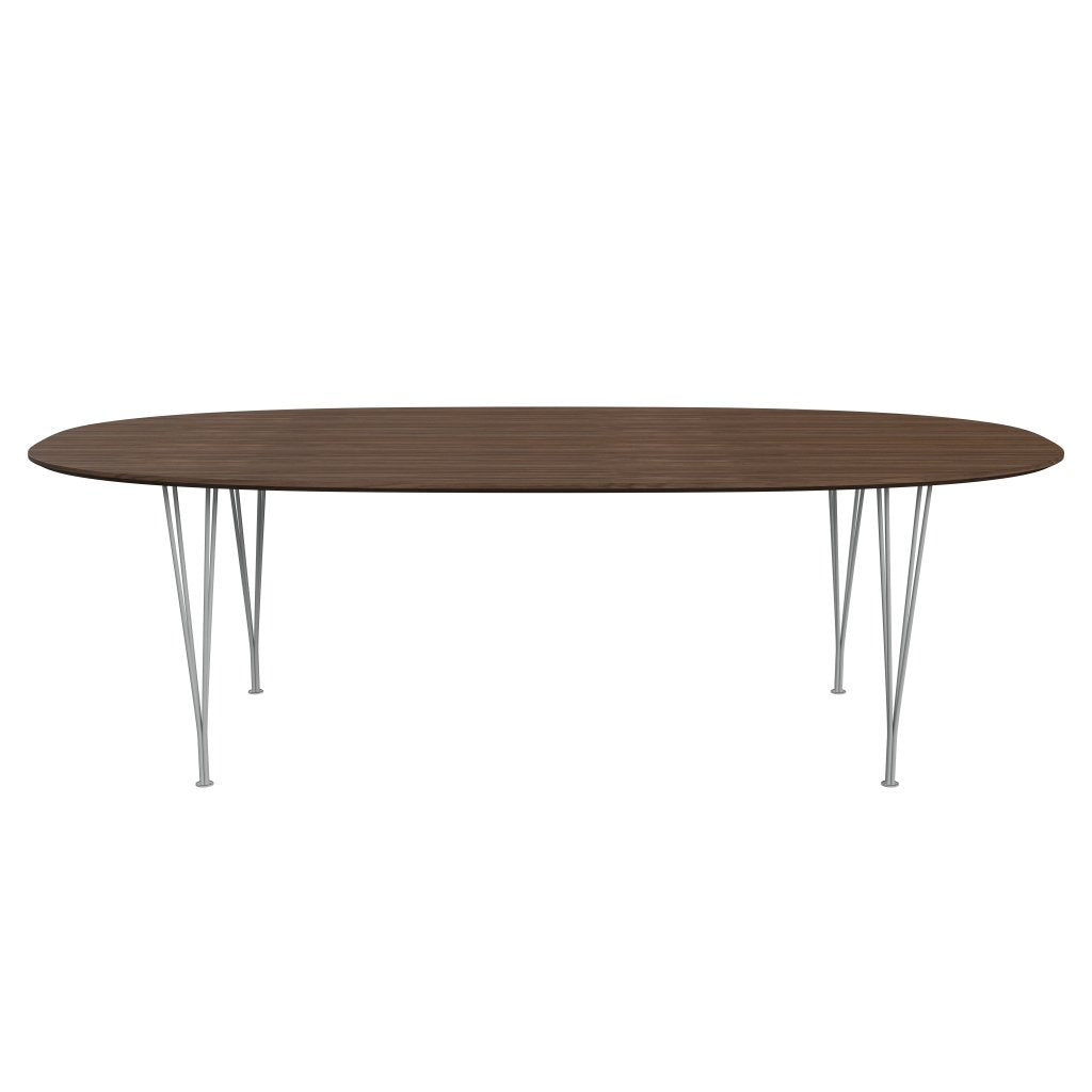 [product_category]-Fritz Hansen Superellipse Dining Table Nine Grey/Walnut Veneer With Walnut Table Edge, 240x120 Cm-Fritz Hansen-B614-WAL001-WAL001-DRNIGR-FRI-1