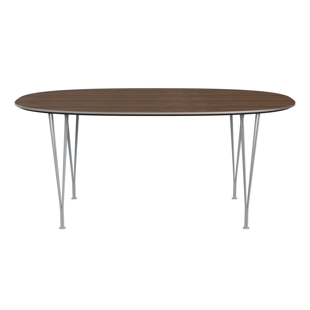 [product_category]-Fritz Hansen Superellipse Dining Table Silver Grey/Walnut Veneer, 170x100 Cm-Fritz Hansen-B616-WAL001-SPAL-SIGREY-FRI-1