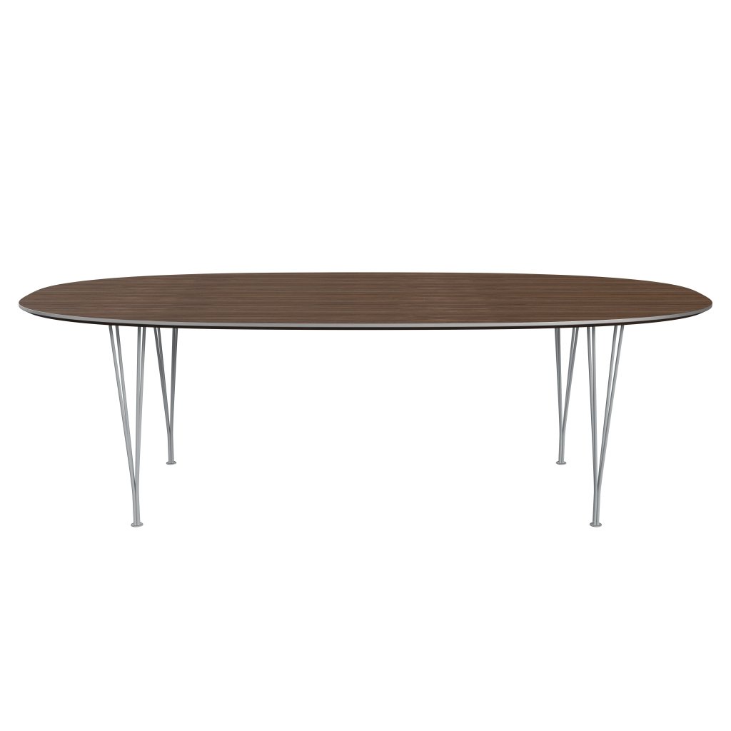 [product_category]-Fritz Hansen Superellipse Dining Table Silver Grey/Walnut Veneer, 240x120 Cm-Fritz Hansen-B614-WAL001-SPAL-SIGREY-FRI-1
