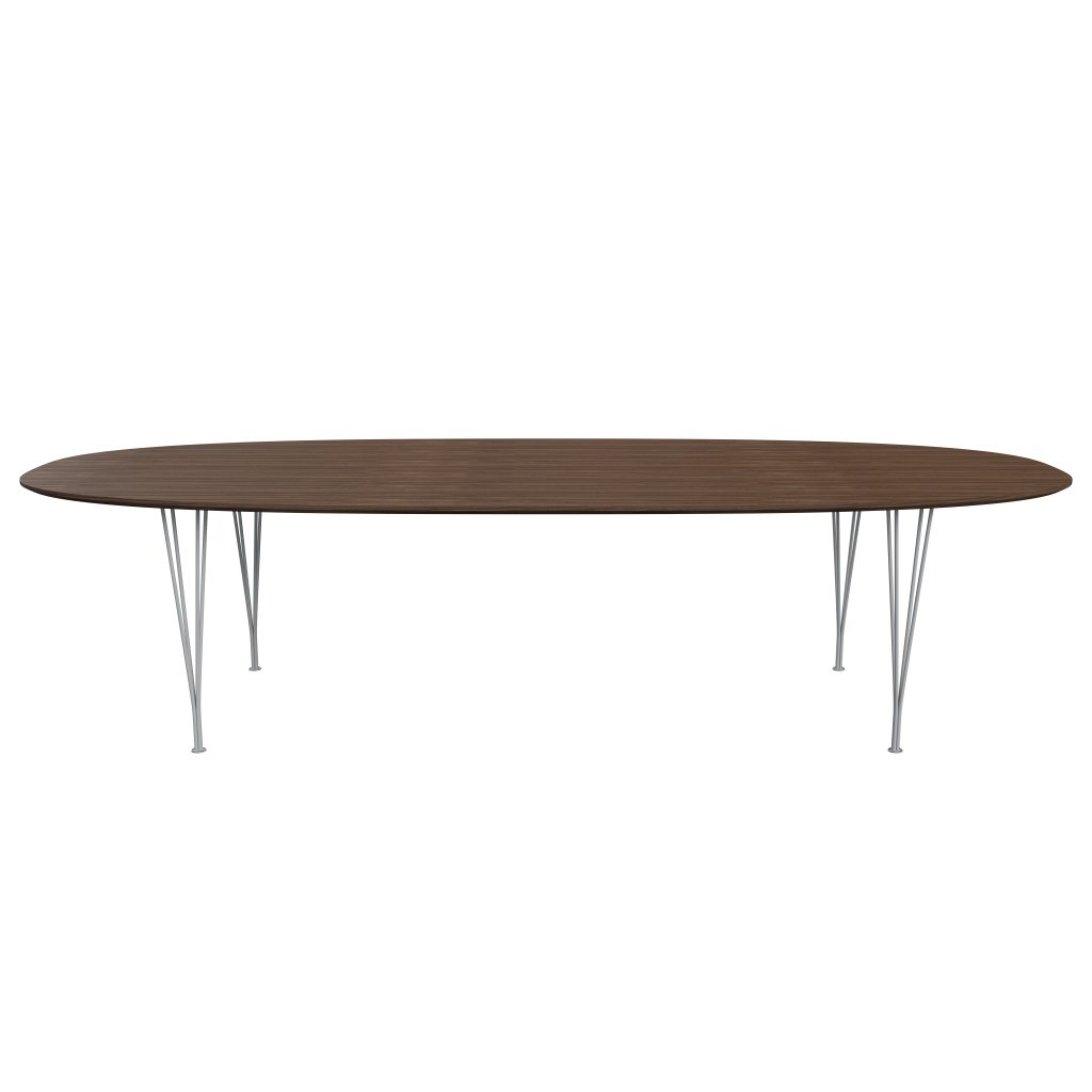 [product_category]-Fritz Hansen Superellipse Dining Table Silver Grey/Walnut Veneer With Walnut Table Edge, 300x130 Cm-Fritz Hansen-B617-WAL001-WAL001-SIGREY-FRI-1