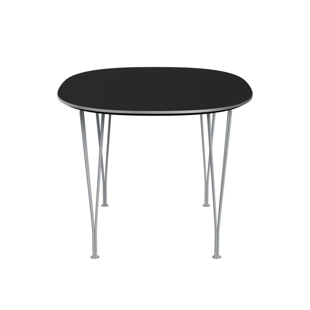 [product_category]-Fritz Hansen Superellipse Dining Table Silvergrey/Black Fenix Laminates, 135x90 Cm-Fritz Hansen-B611-FXBLL-SPAL-SIGREY-FRI-3