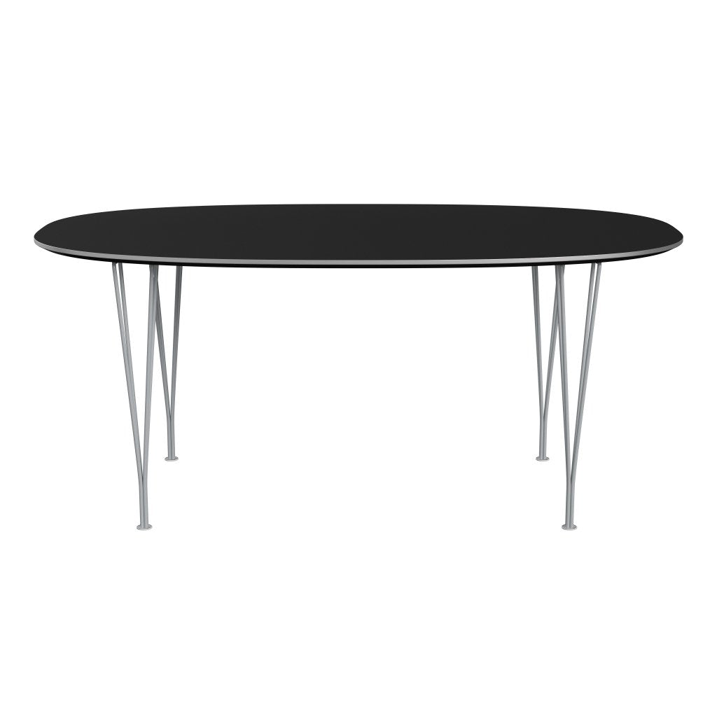 [product_category]-Fritz Hansen Superellipse Dining Table Silvergrey/Black Fenix Laminates, 170x100 Cm-Fritz Hansen-B616-FXBLL-SPAL-SIGREY-FRI-1