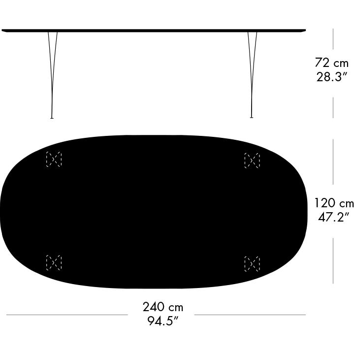 [product_category]-Fritz Hansen Superellipse Dining Table Silvergrey/Black Fenix Laminates, 240x120 Cm-Fritz Hansen-B614-FXBLL-SPAL-SIGREY-FRI-5