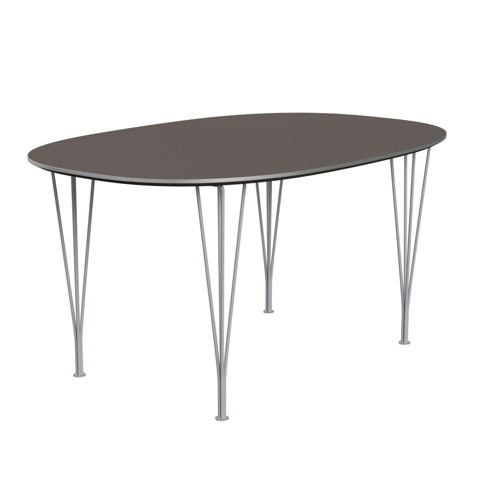 [product_category]-Fritz Hansen Superellipse Dining Table Silvergrey/Grey Fenix Laminates, 150x100 Cm-Fritz Hansen-B612-FXGRL-SPAL-SIGREY-FRI-2