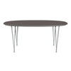 Jezdíl Fritz Hansen Superellipse Silvergrey/Gray Fenix ​​Lamináty, 170x100 cm