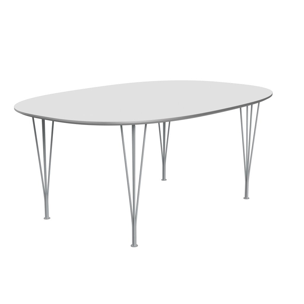 [product_category]-Fritz Hansen Superellipse Dining Table Silvergrey/White Fenix Laminates, 180x120 Cm-Fritz Hansen-B613-FXWHL-SPAL-SIGREY-FRI-2