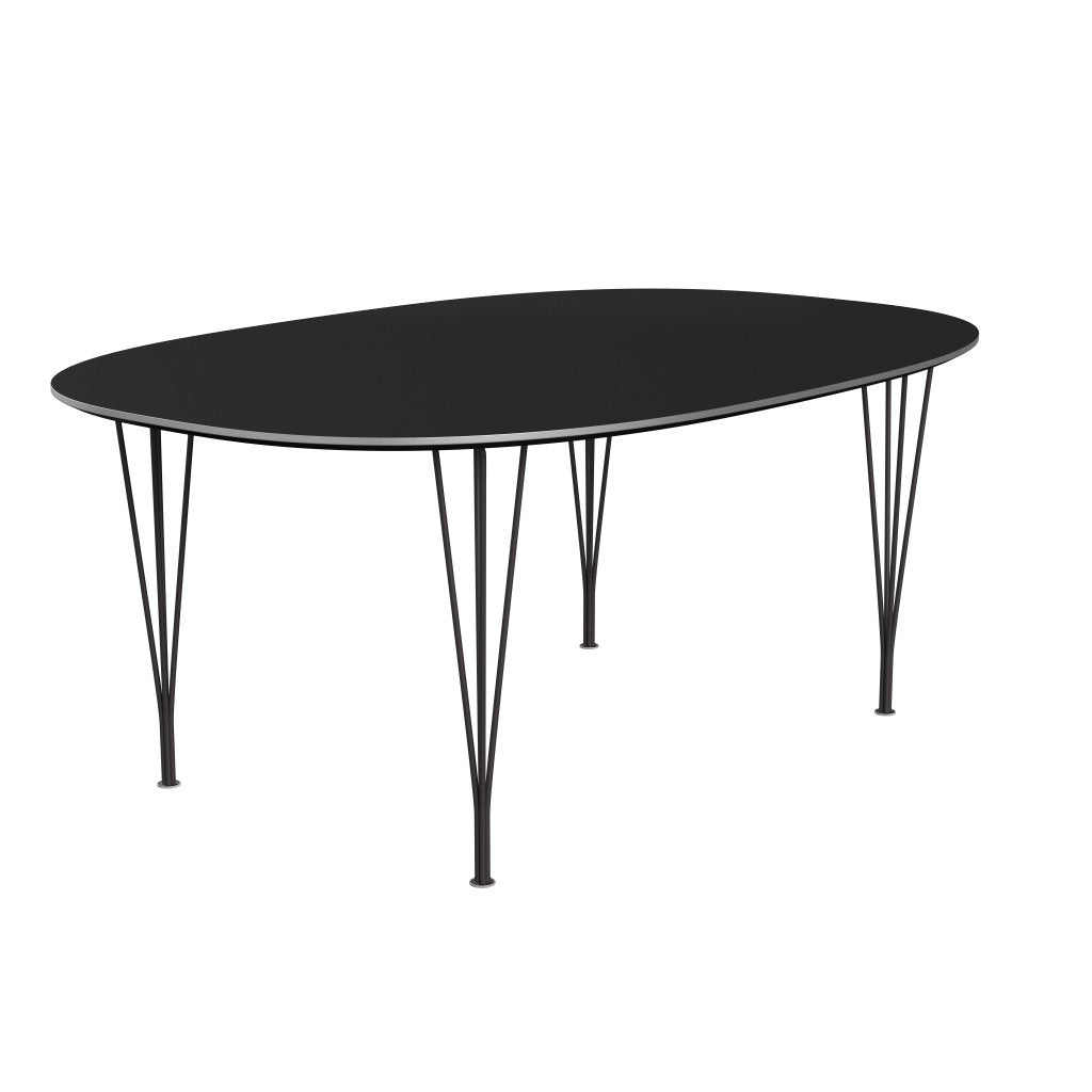 [product_category]-Fritz Hansen Superellipse Dining Table Warm Graphite/Black Fenix Laminate, 180x120 Cm-Fritz Hansen-B613-FXBLL-SPAL-WARGRA-FRI-2