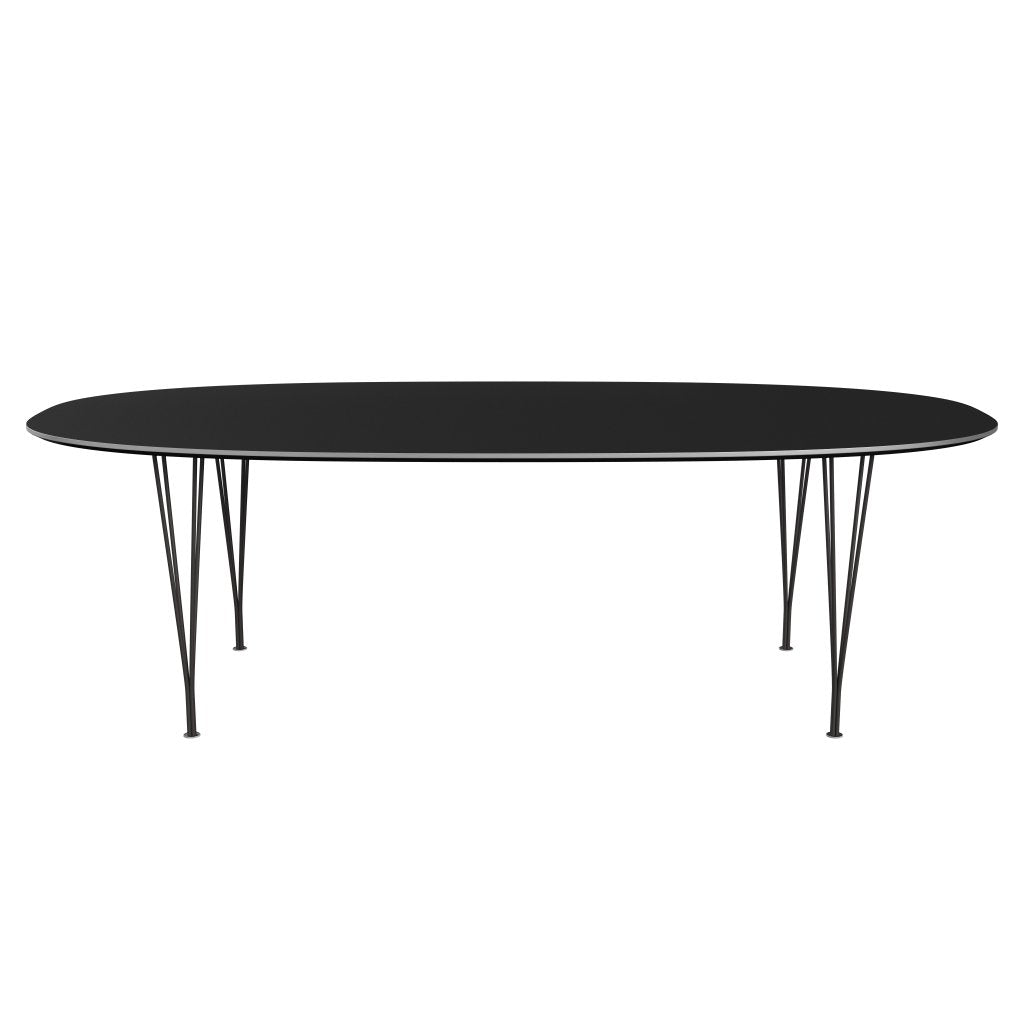 [product_category]-Fritz Hansen Superellipse Dining Table Warm Graphite/Black Fenix Laminate, 240x120 Cm-Fritz Hansen-B614-FXBLL-SPAL-WARGRA-FRI-1