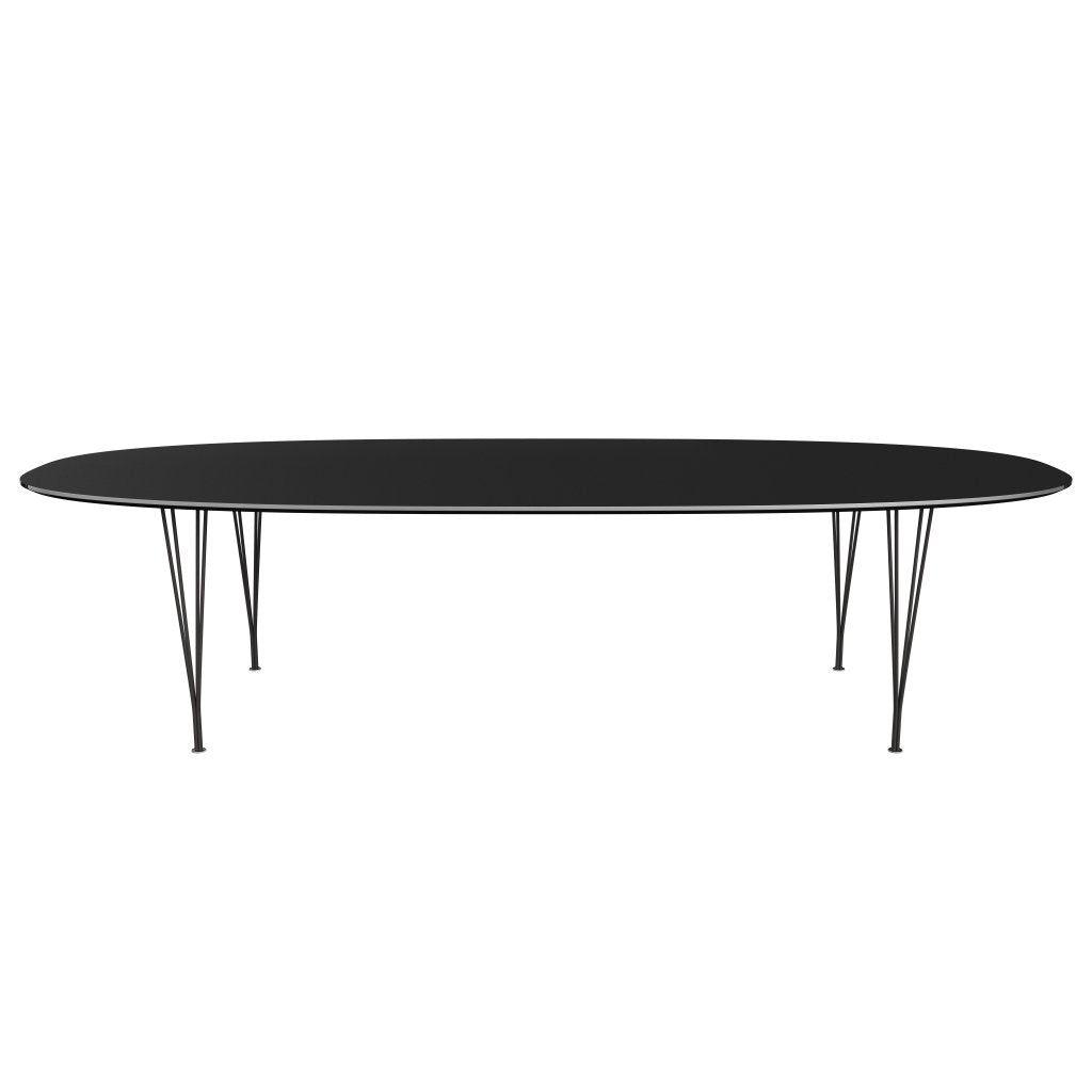 [product_category]-Fritz Hansen Superellipse Dining Table Warm Graphite/Black Fenix Laminates, 300x130 Cm-Fritz Hansen-B617-FXBLL-SPAL-WARGRA-FRI-1