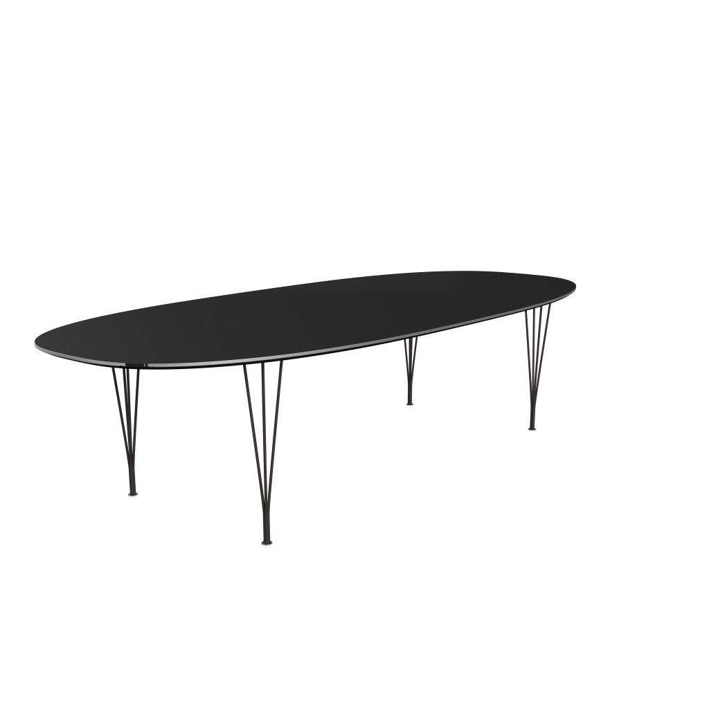 [product_category]-Fritz Hansen Superellipse Dining Table Warm Graphite/Black Fenix Laminates, 300x130 Cm-Fritz Hansen-B617-FXBLL-SPAL-WARGRA-FRI-2