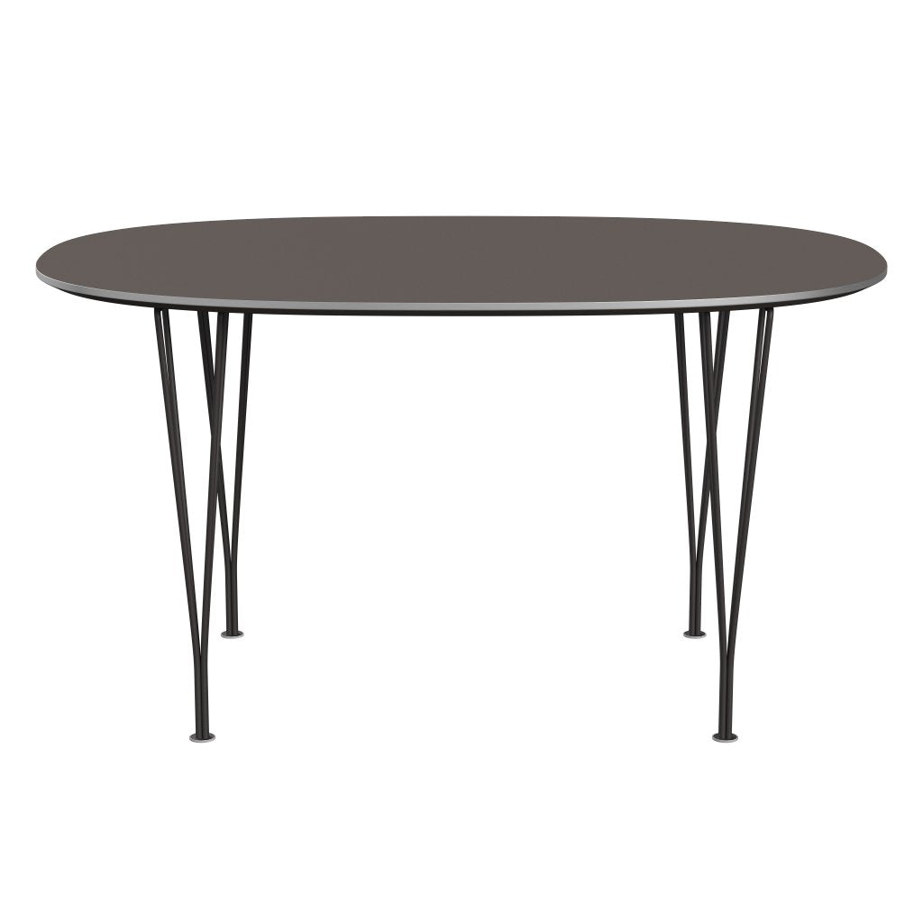 [product_category]-Fritz Hansen Superellipse Dining Table Warm Graphite/Grey Fenix Laminates, 135x90 Cm-Fritz Hansen-B611-FXGRL-SPAL-WARGRA-FRI-1
