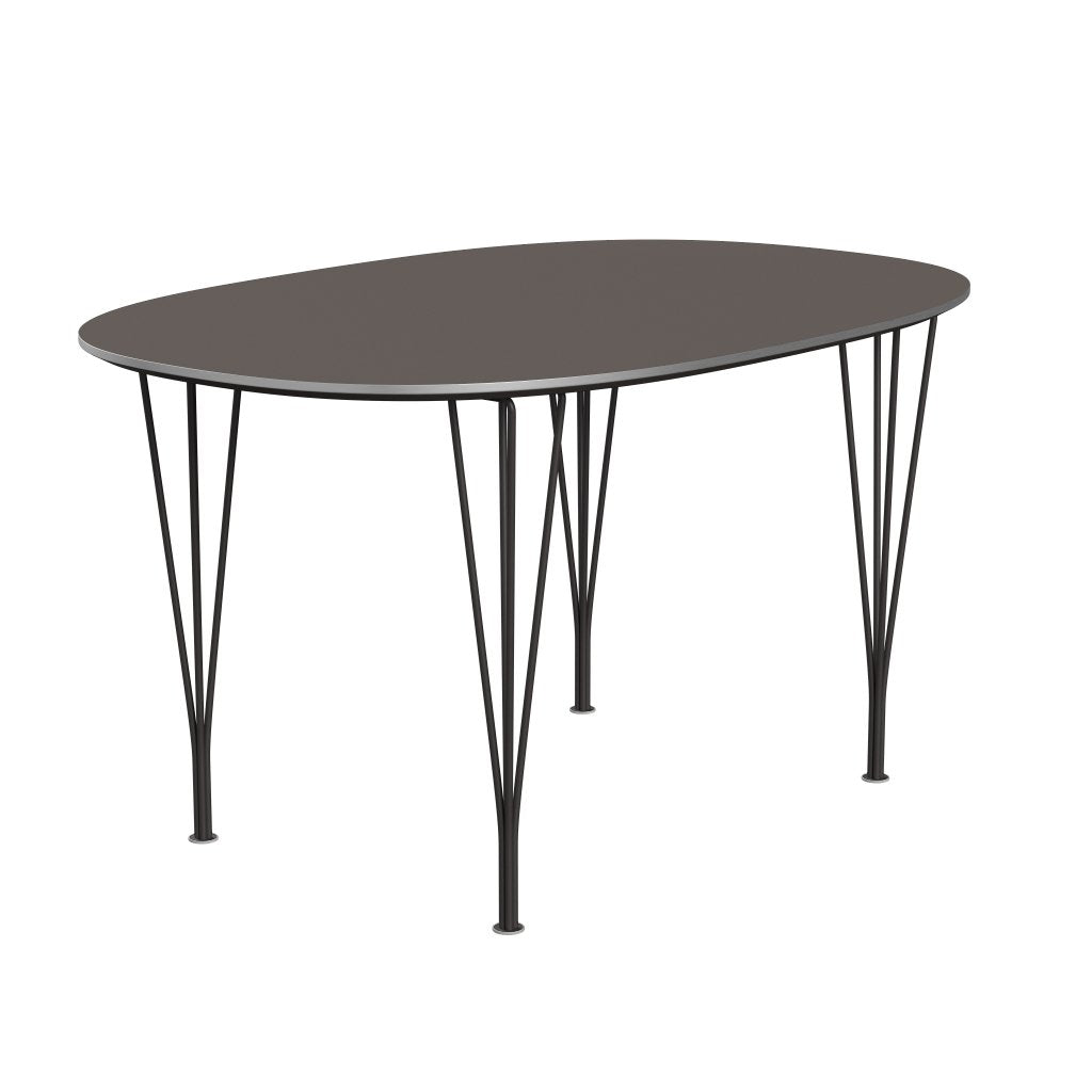 [product_category]-Fritz Hansen Superellipse Dining Table Warm Graphite/Grey Fenix Laminates, 135x90 Cm-Fritz Hansen-B611-FXGRL-SPAL-WARGRA-FRI-2