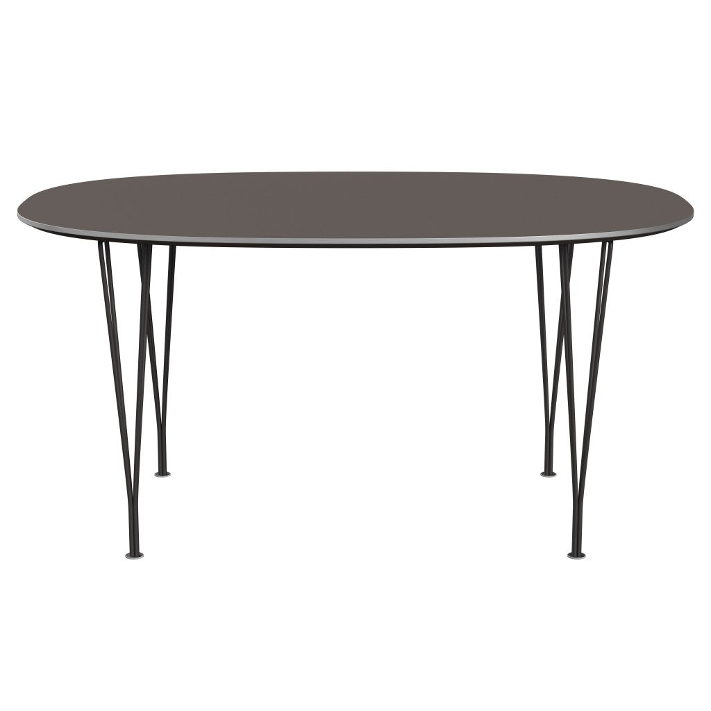 [product_category]-Fritz Hansen Superellipse Dining Table Warm Graphite/Grey Fenix Laminates, 150x100 Cm-Fritz Hansen-B612-FXGRL-SPAL-WARGRA-FRI-1