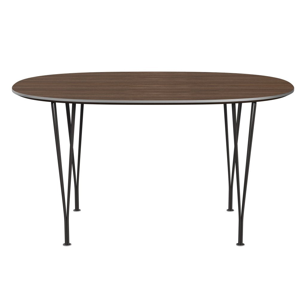 [product_category]-Fritz Hansen Superellipse Dining Table Warm Graphite/Walnut Veneer, 135x90 Cm-Fritz Hansen-B611-WAL001-SPAL-WARGRA-FRI-1