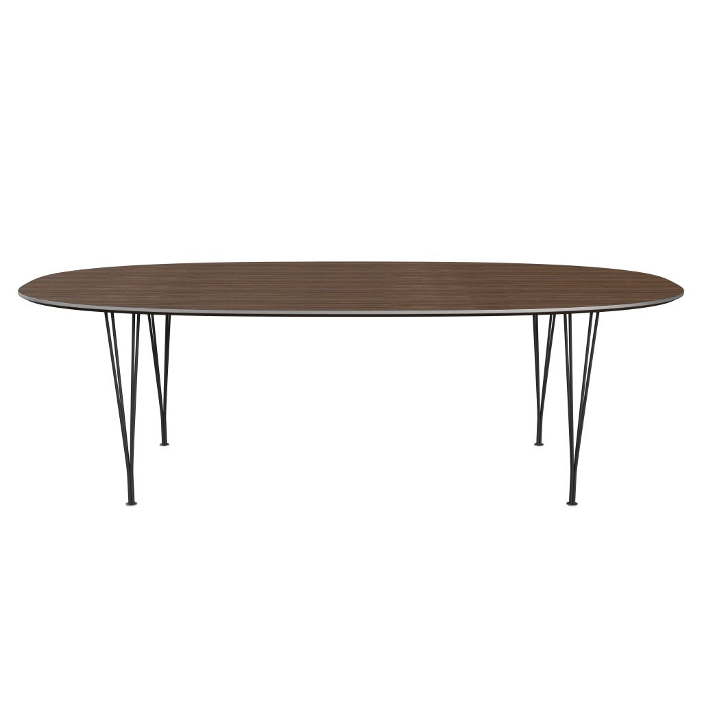 [product_category]-Fritz Hansen Superellipse Dining Table Warm Graphite/Walnut Veneer, 240x120 Cm-Fritz Hansen-B614-WAL001-SPAL-WARGRA-FRI-1