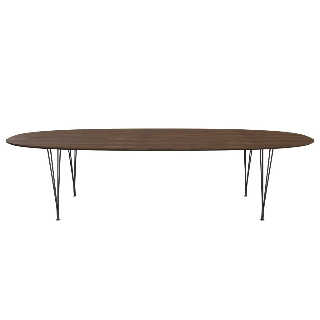 [product_category]-Fritz Hansen Superellipse Dining Table Warm Graphite/Walnut Veneer With Walnut Table Edge, 300x130 Cm-Fritz Hansen-B617-WAL001-WAL001-WARGRA-FRI-1