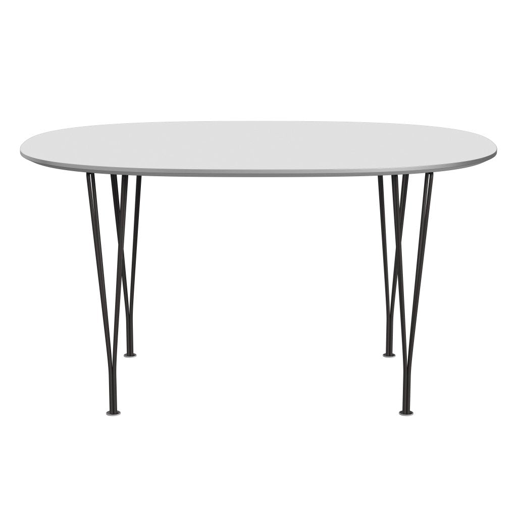 [product_category]-Fritz Hansen Superellipse Dining Table Warm Graphite/White Fenix Laminates, 135x90 Cm-Fritz Hansen-B611-FXWHL-SPAL-WARGRA-FRI-1