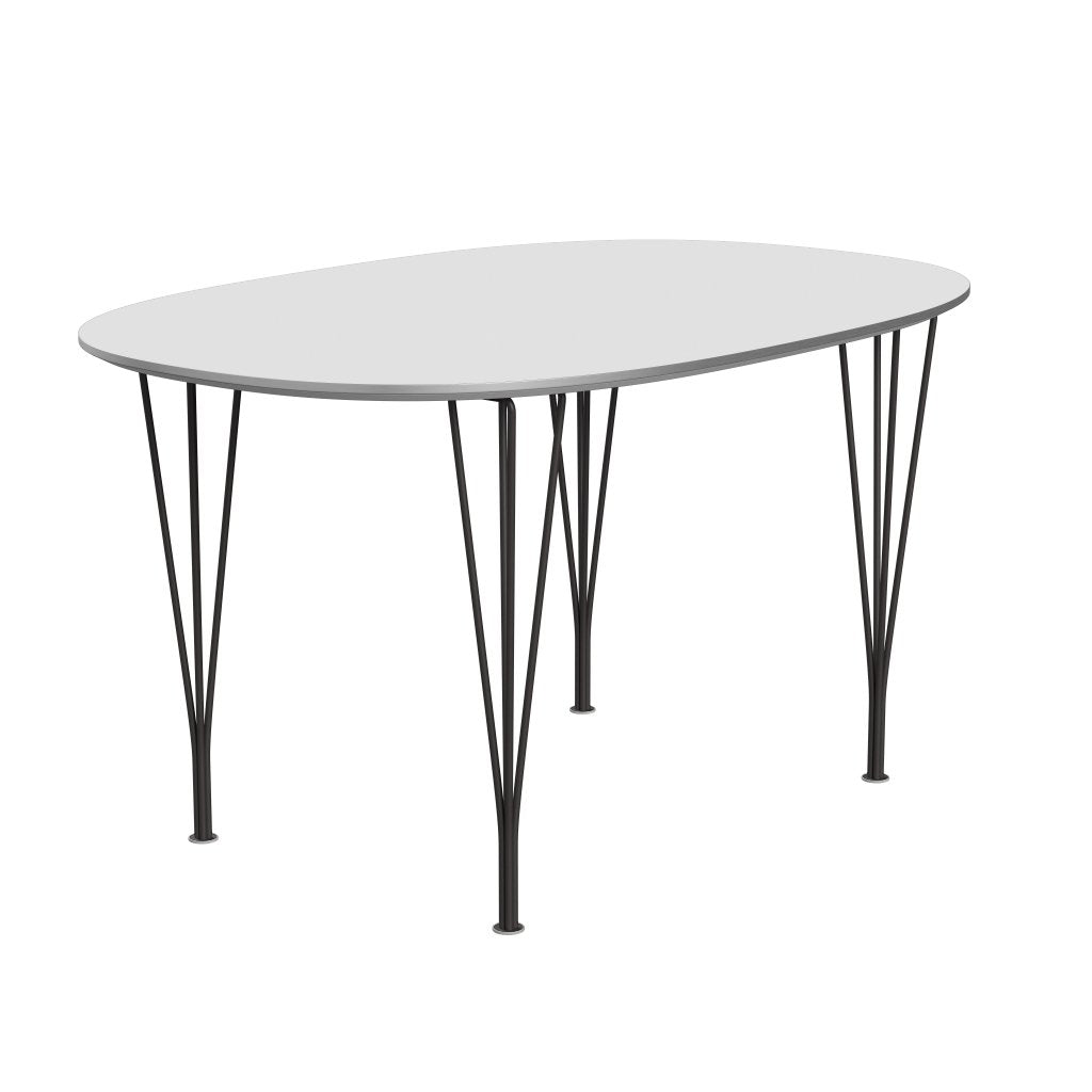 [product_category]-Fritz Hansen Superellipse Dining Table Warm Graphite/White Fenix Laminates, 135x90 Cm-Fritz Hansen-B611-FXWHL-SPAL-WARGRA-FRI-2