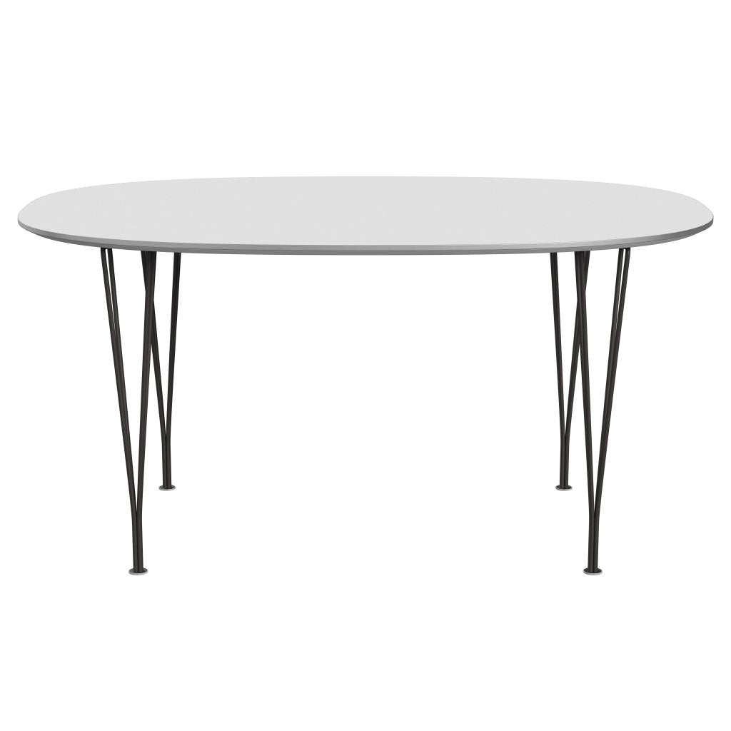 [product_category]-Fritz Hansen Superellipse Dining Table Warm Graphite/White Fenix Laminates, 150x100 Cm-Fritz Hansen-B612-FXWHL-SPAL-WARGRA-FRI-1