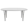 Jídelní stůl Fritz Hansen Superellipse teplý grafit/bílé lamináty Fenix, 180x120 cm