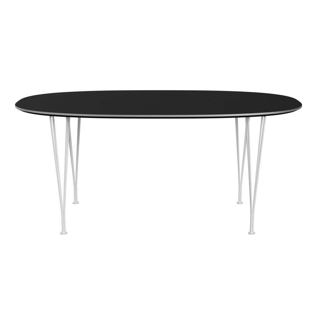 [product_category]-Fritz Hansen Superellipse Dining Table White/Black Fenix Laminates, 170x100 Cm-Fritz Hansen-B616-FXBLL-SPAL-DRWH-FRI-1