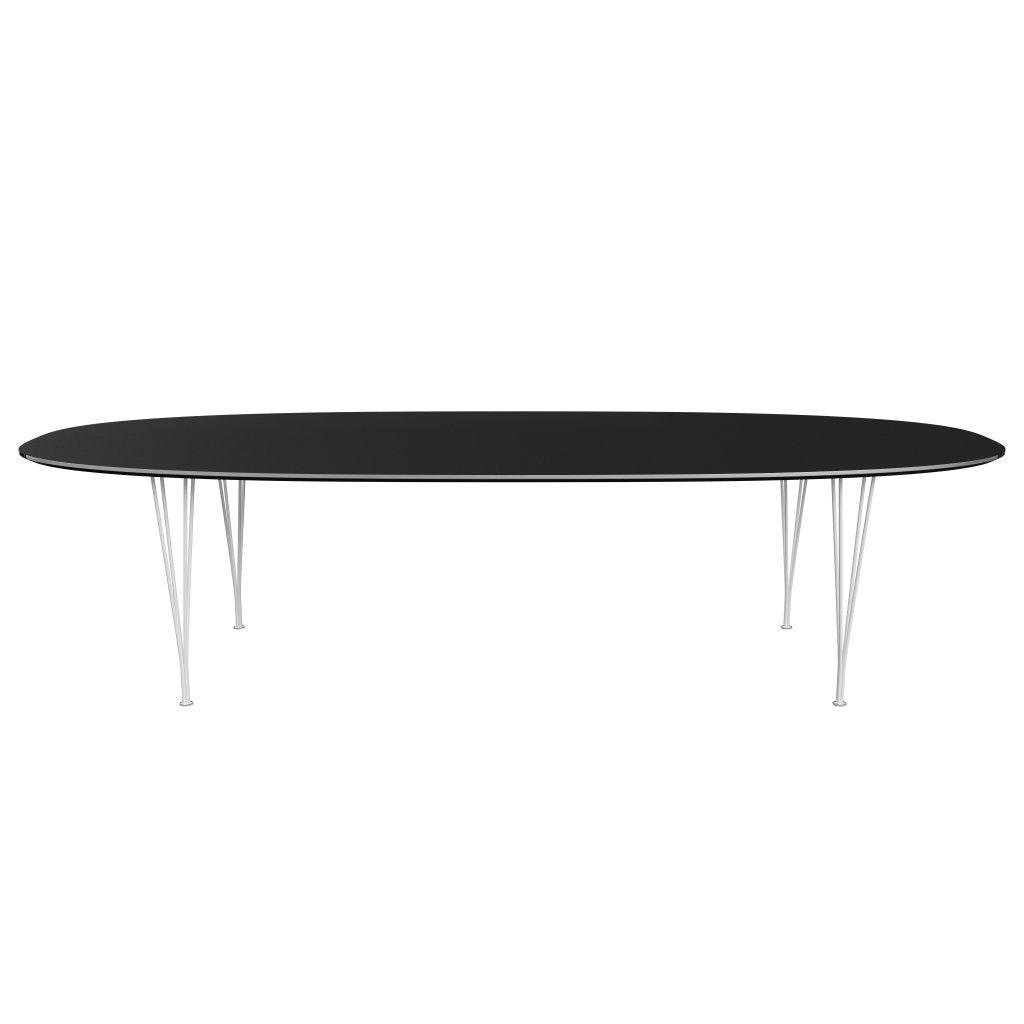 [product_category]-Fritz Hansen Superellipse Dining Table White/Black Fenix Laminates, 300x130 Cm-Fritz Hansen-B617-FXBLL-SPAL-DRWH-FRI-1