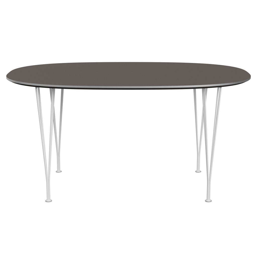 [product_category]-Fritz Hansen Superellipse Dining Table White/Grey Fenix Laminates, 150x100 Cm-Fritz Hansen-B612-FXGRL-SPAL-DRWH-FRI-1