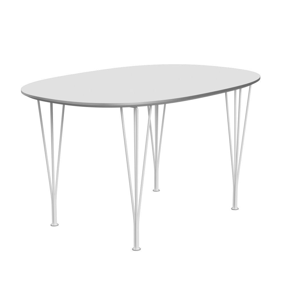[product_category]-Fritz Hansen Superellipse Dining Table White/White Fenix Laminates, 135x90 Cm-Fritz Hansen-B611-FXWHL-SPAL-DRWH-FRI-2