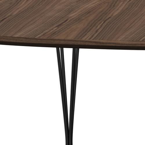 [product_category]-Fritz Hansen Superellipse Extendable Table Black/Walnut Veneer With Walnut Table Edge, 300x120 Cm-Fritz Hansen-B619-WAL001-WAL001-DRBL-FRI-4