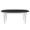 Fritz Hansen Superellipse Rozšiřitelná tabulka Chrome/Black Fenix ​​Lamináty, 300x120 cm