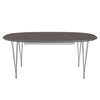 Fritz Hansen Superellipse Rozšiřitelná tabulka Chrome/Grey Fenix ​​Lamináty, 300x120 cm