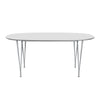 Fritz Hansen Superellipse Rozšiřitelný stůl Silvergrey/White Fenix ​​Lamináty, 270x100 cm