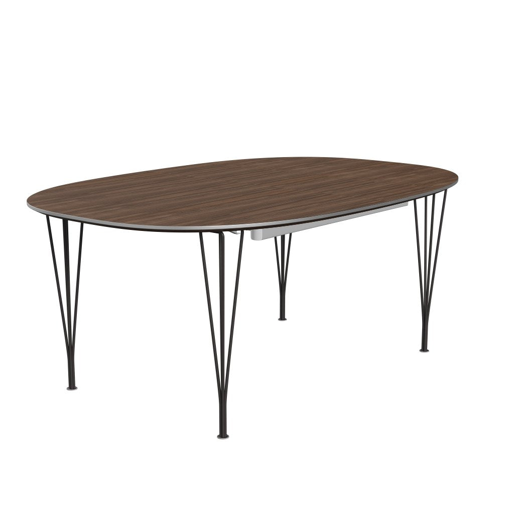 [product_category]-Fritz Hansen Superellipse Extendable Table Warm Graphite/Walnut Veneer, 300x120 Cm-Fritz Hansen-B619-WAL001-SPAL-WARGRA-FRI-2