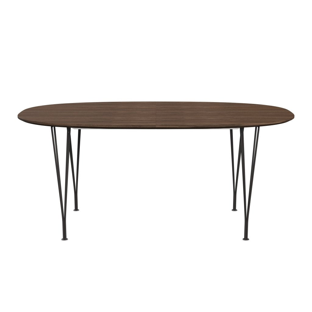 [product_category]-Fritz Hansen Superellipse Extendable Table Warm Graphite/Walnut Veneer With Walnut Table Edge, 270x100 Cm-Fritz Hansen-B620-WAL001-WAL001-WARGRA-FRI-1