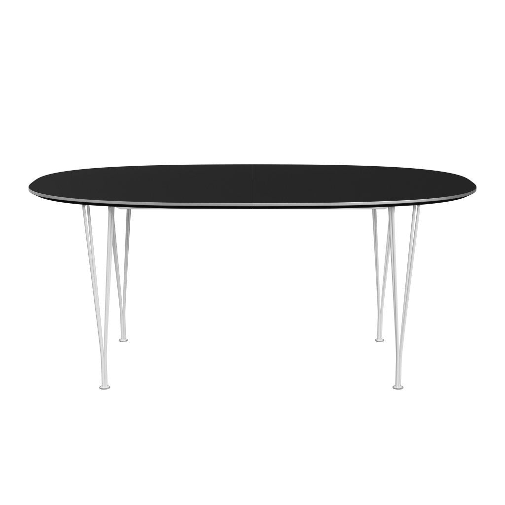 [product_category]-Fritz Hansen Superellipse Extendable Table White/Black Fenix Laminates, 270x100 Cm-Fritz Hansen-B620-FXBLL-SPAL-DRWH-FRI-1