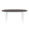 Fritz Hansen Superellipse Rozšiřitelná tabulka bílá/šedá lamináty Fenix, 270x100 cm