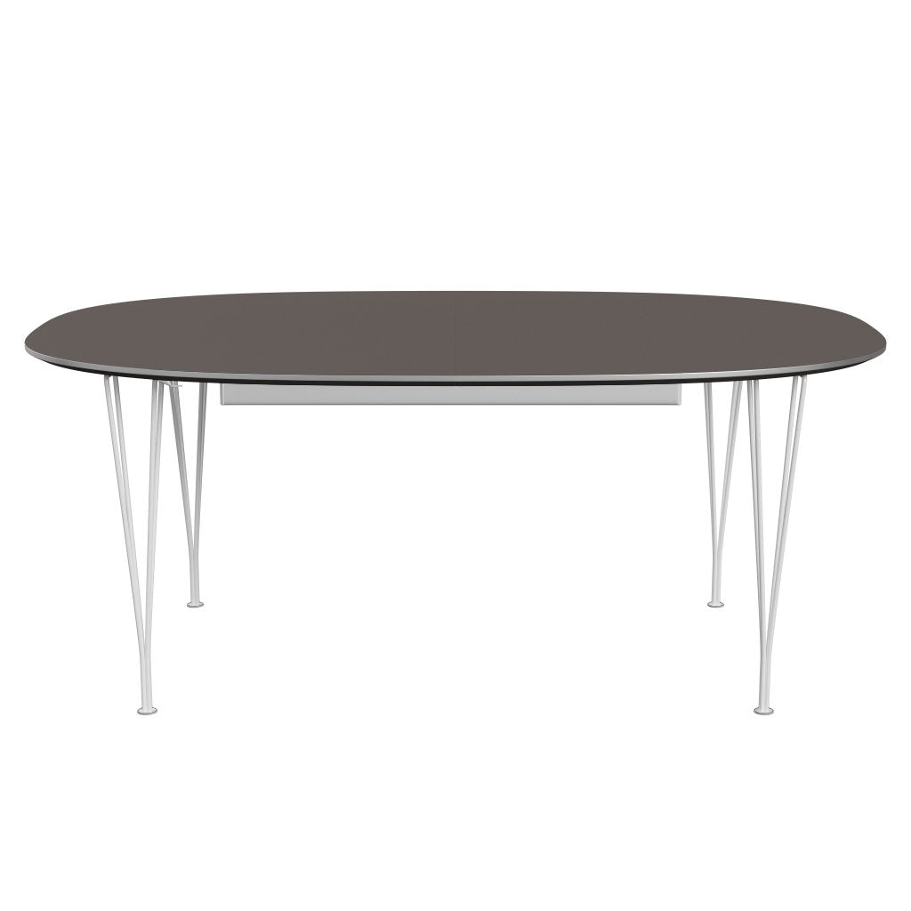 [product_category]-Fritz Hansen Superellipse Extendable Table White/Grey Fenix Laminates, 300x120 Cm-Fritz Hansen-B619-FXGRL-SPAL-DRWH-FRI-1