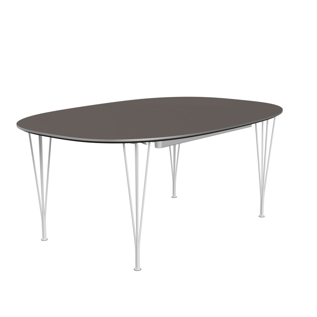 [product_category]-Fritz Hansen Superellipse Extendable Table White/Grey Fenix Laminates, 300x120 Cm-Fritz Hansen-B619-FXGRL-SPAL-DRWH-FRI-2