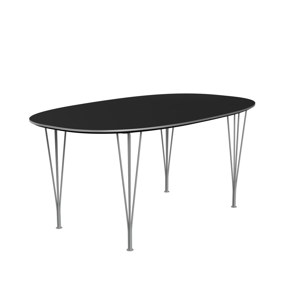 [product_category]-Fritz Hansen Superellipse Extending Table Grey Powder Coated/Black Fenix Laminates, 270x100 Cm-Fritz Hansen-B620-FXBLL-SPAL-GRBA-FRI-2