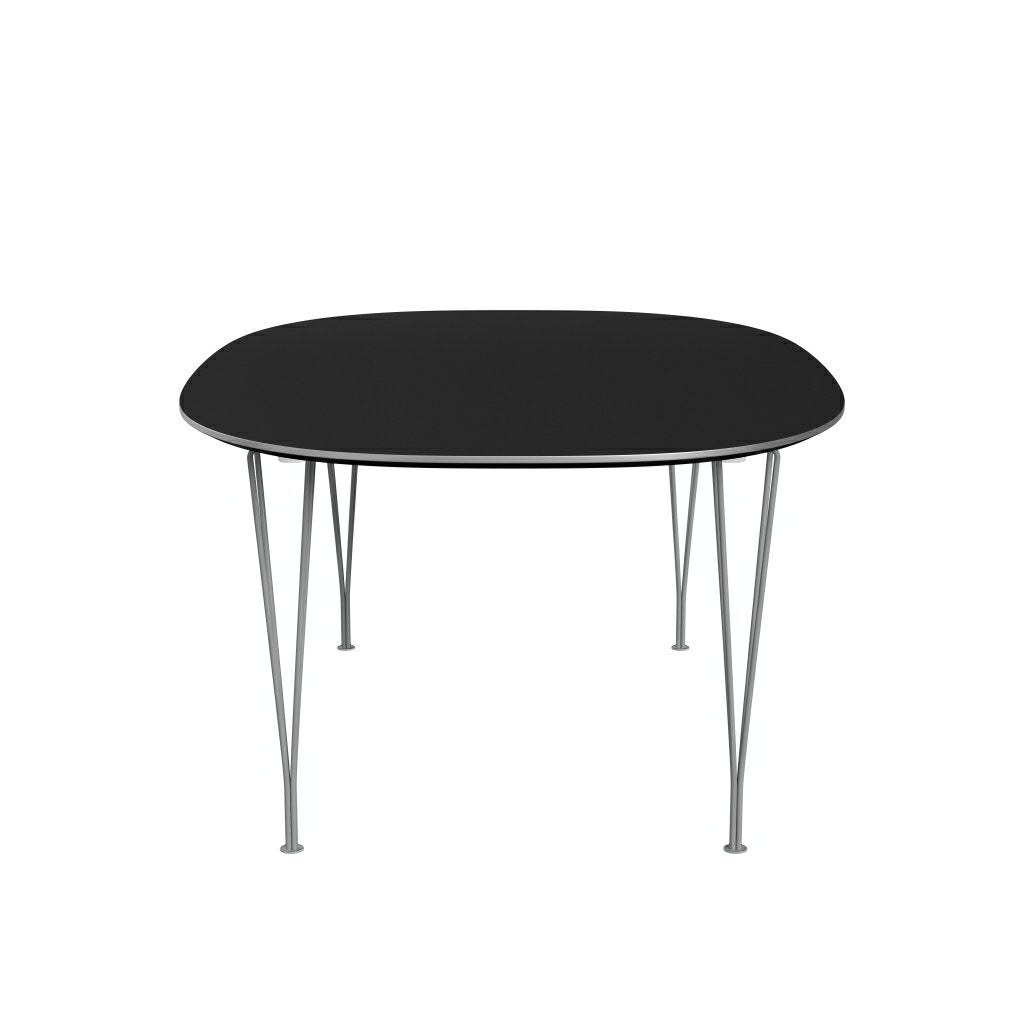[product_category]-Fritz Hansen Superellipse Extending Table Grey Powder Coated/Black Fenix Laminates, 300x120 Cm-Fritz Hansen-B619-FXBLL-SPAL-GRBA-FRI-3
