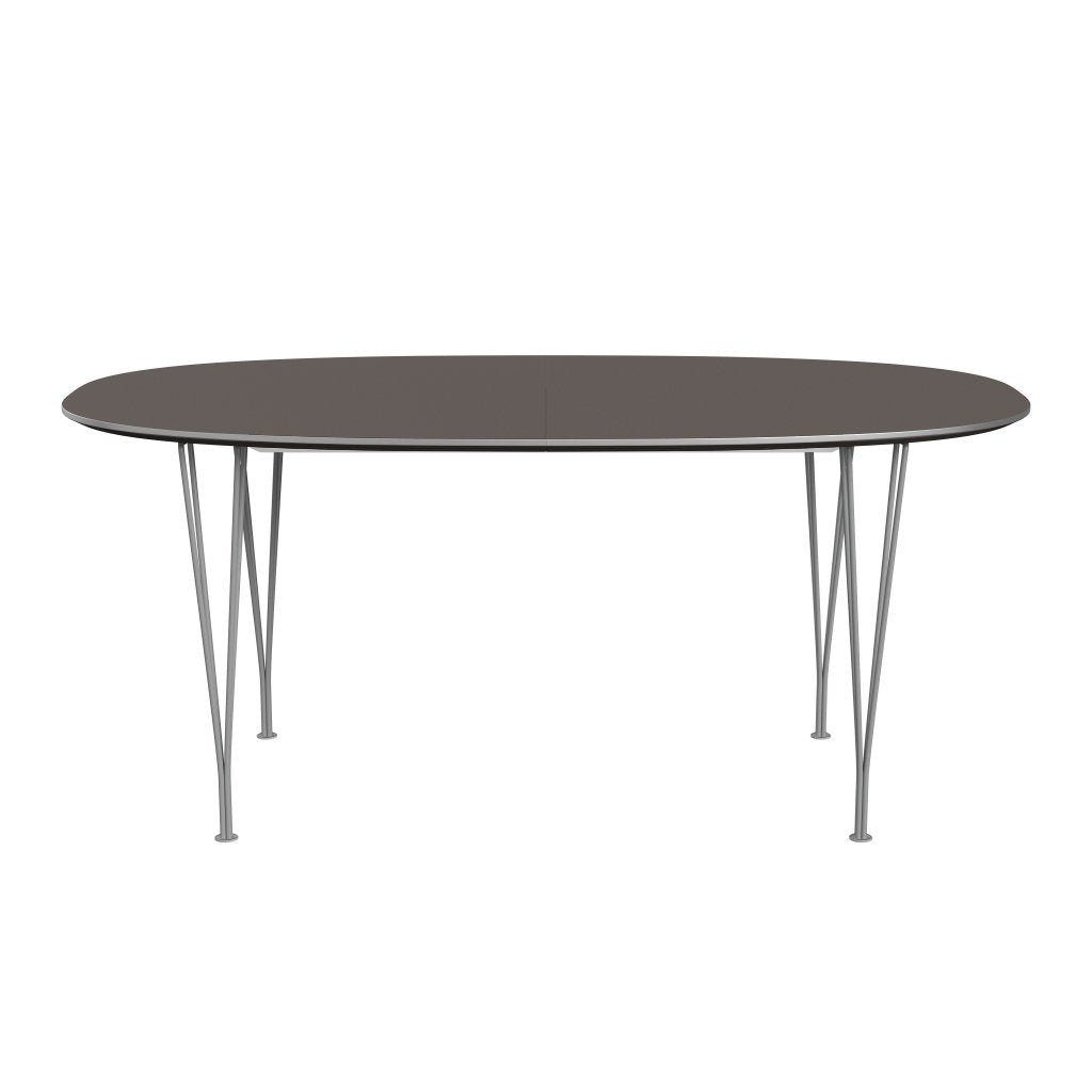 [product_category]-Fritz Hansen Superellipse Extending Table Grey Powder Coated/Grey Fenix Laminates, 270x100 Cm-Fritz Hansen-B620-FXGRL-SPAL-GRBA-FRI-1