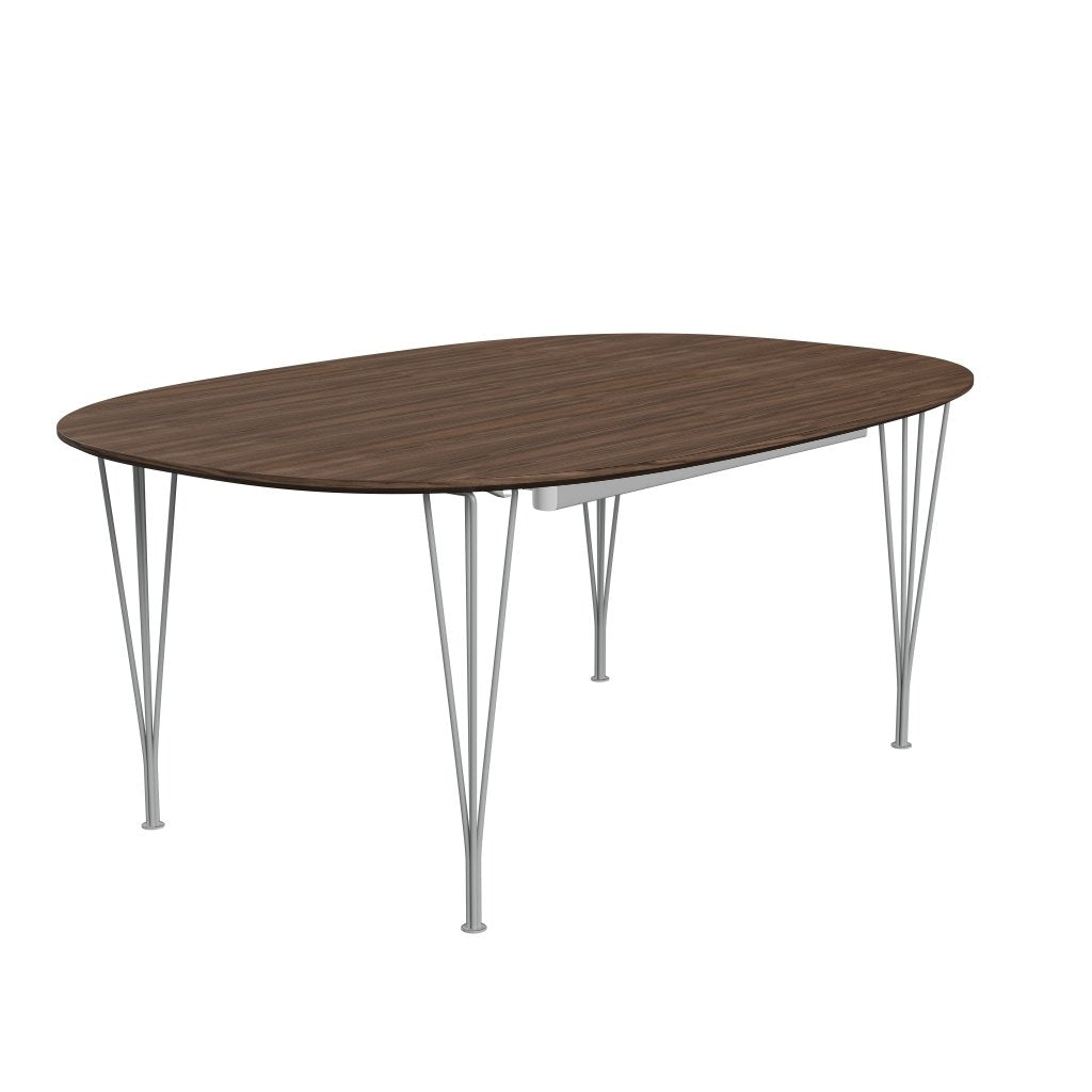 [product_category]-Fritz Hansen Superellipse Extending Table Nine Grey/Walnut Veneer With Walnut Table Edge, 300x120 Cm-Fritz Hansen-B619-WAL001-WAL001-DRNIGR-FRI-2