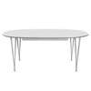 Fritz Hansen Superellipse Rozšiřující stůl devět šedý/bílý fenix laminát, 300x120 cm